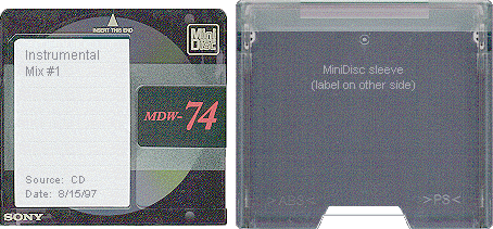 MiniDisc and sleeve